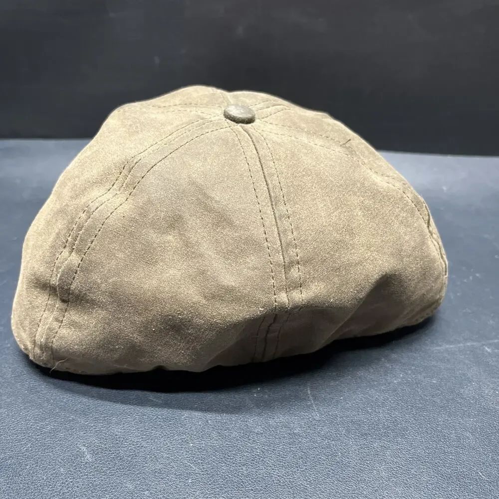 Filson Brown Tin Cloth Insulated Ear Flap Winter Cap Men’s L Made in USA Vtg